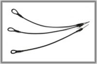 Тросик игла-петля в оплетке 175 мм. LD3603 (черный-белый)